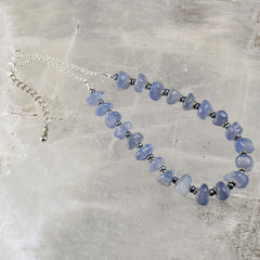 Chalcedony and Pearl Necklace