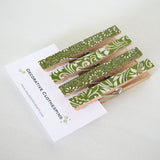 Green Decorative Clothespins