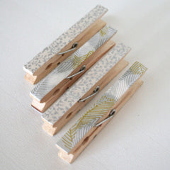 Silver and Gold Decorative Clothespins