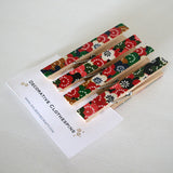 Happy Flowers Decorative Clothespins