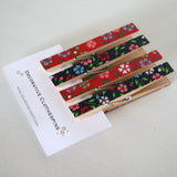 Red and Blue Hipster Decorative Clothespins