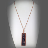 Embossed Copper Pendant Necklace