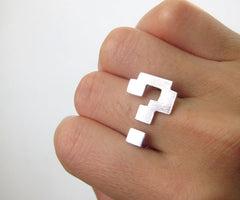 Block Question Mark Ring