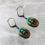 Multi Color Czech Glass Bead Earrings