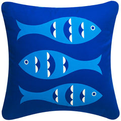 Blue Fish Eco Art Throw Pillows