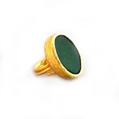 Green Oval Jade Ring
