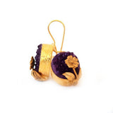Amethyst Earrings with a Flower