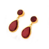 Red Jade Drop Earrings