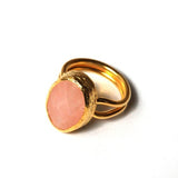 Pink Rose Quartz Ring
