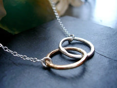 Karma Necklace Two Tone Infinity Necklace
