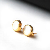 Coin Pearls Stud Earrings
