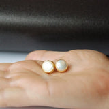Coin Pearls Stud Earrings