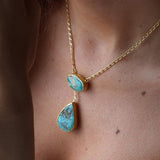 Oval and Tear Drop Cut Turquoise Necklace