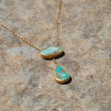 Oval and Tear Drop Cut Turquoise Necklace