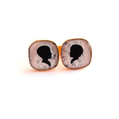 Silhouette Portrait Custom Made Silver Ring