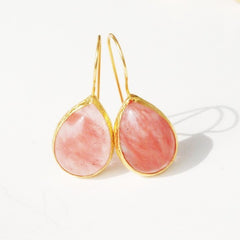 Rose Quartz Drop Earrings