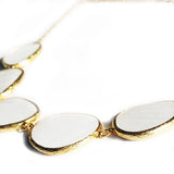 Irregular Shapes Of White Mother of Pearl Necklace