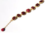Ruby Bracelet In Gold Coated Silver