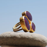 Three Ruby Stones Ring
