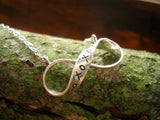 Infinity Silver Ribbon Necklace Pendant