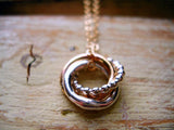 Love Knot Pendant Gold Filled Chain Love Forever Necklace