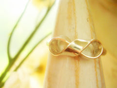 Infinity Ring Silver Ribbon Infinity Ring