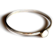 Silver Bracelet With a Pearl