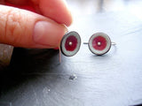 Turquoise & Coral Poppy Hook Earrings