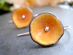 Mustard Poppy Hook Earrings