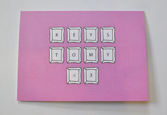 Keys To My heart Handmade Greeting Card