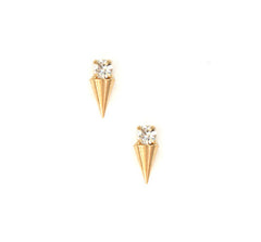 Maxine Gold Spike Stud Diamond Earrings