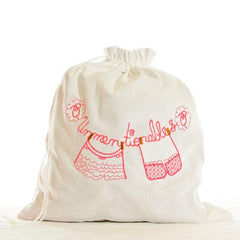 Embroidered Teri Travel Lingerie Bag