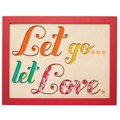 Let Love in Fiber Art Wall Frame