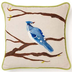 Elegant Blue Jay Pillow