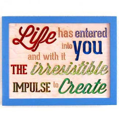 Life Has Entered You in Fiber Art Wall Frame