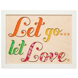 Let Love in Fiber Art Wall Frame