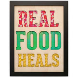 Real Food Heals Fiber Art Wall Frame