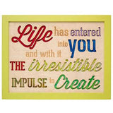 Life Has Entered You in Fiber Art Wall Frame