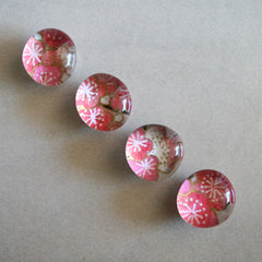Pink Flowers Magnets