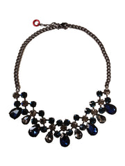 Blue & Silver Rhinestone Handmade Necklace