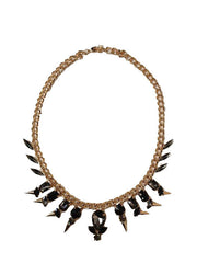 Twilight Gold and Black Spike Necklace