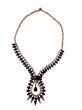 Blue Spike Crystal Margaux Necklace