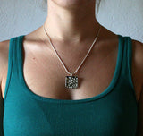 Light Pink Floral Round Glass Pendant
