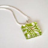 Green Square Glass Pendant