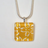Mustard Square Glass Pendant