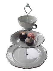English Silver Bristol Tea Cup Stand