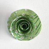 Colorful Patterned Paper Rose Pin