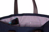Pocket Tote Bag- Canvas Navy