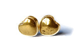Fools Gold Heart Stud Earrings
