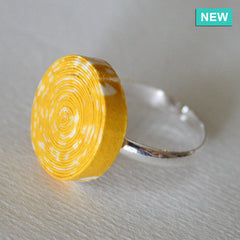 Yellow Paper Adjustable Ring